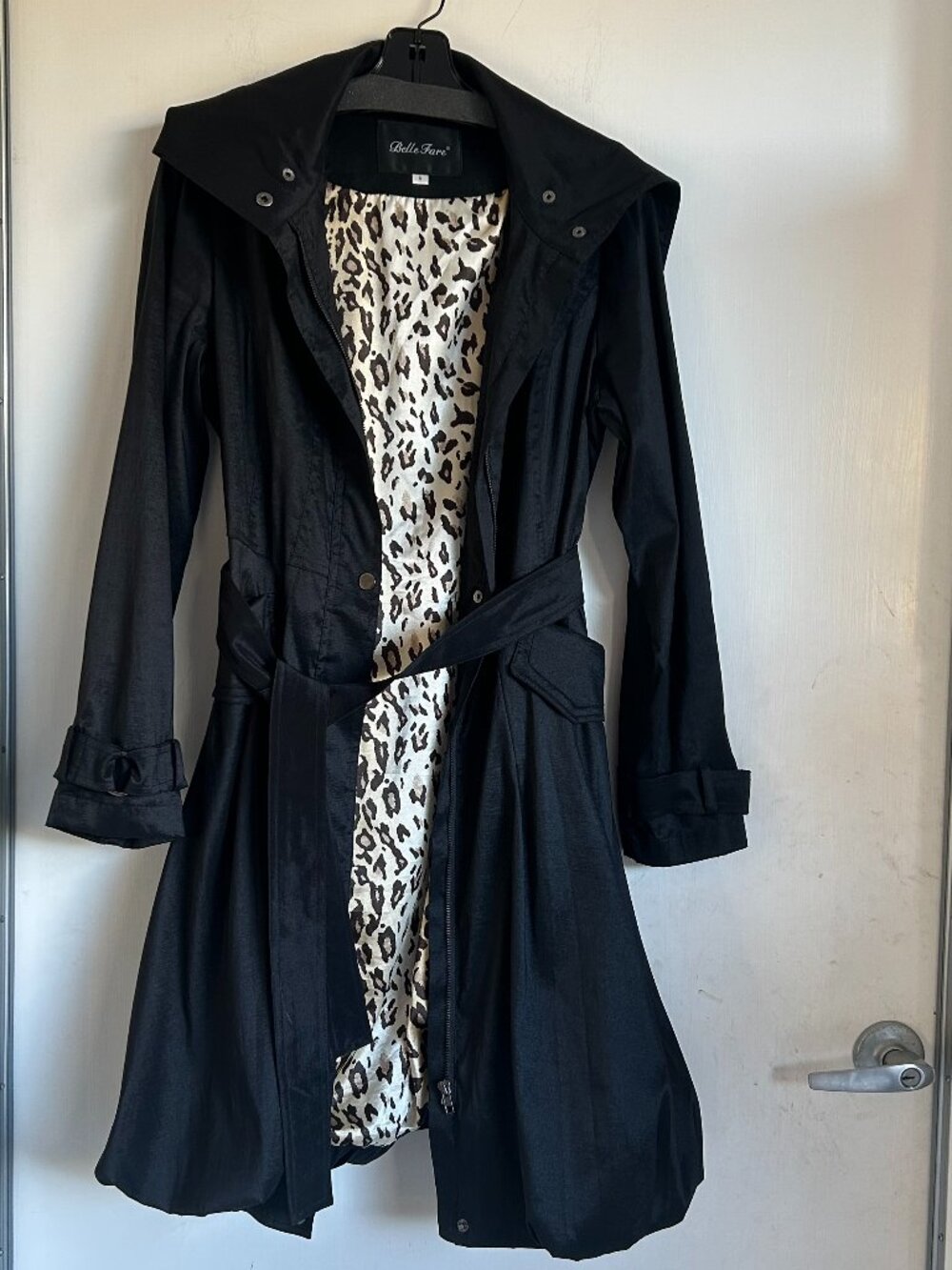 Belle Fare - Black Slim Fit Trench Coat